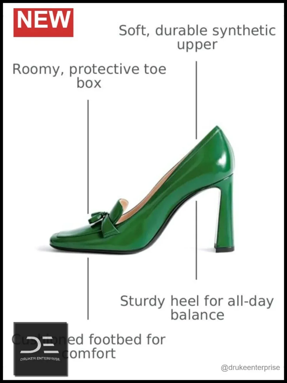 Womens Square Toe Tassel Loafers Chunky Block Heel Pumps Comfortable Office