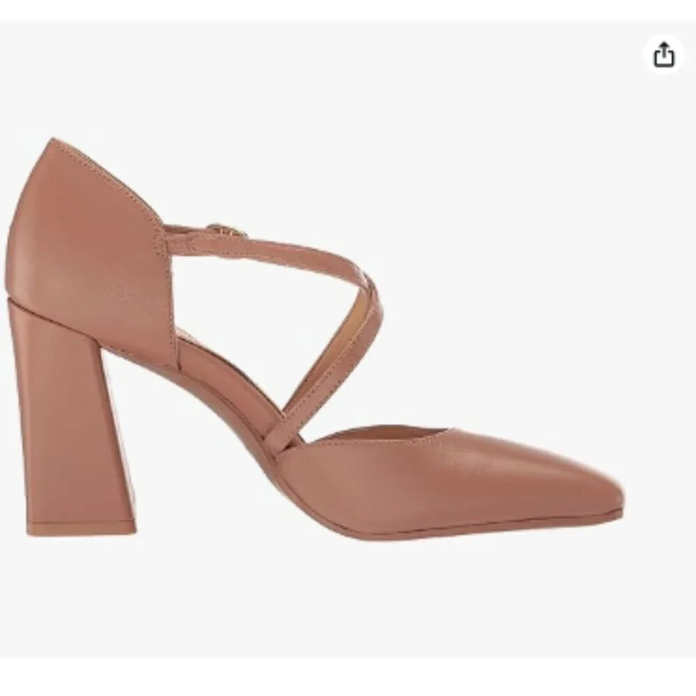 Naturalizer Women's Leesha Strappy Closed Toe Block Heel Pump