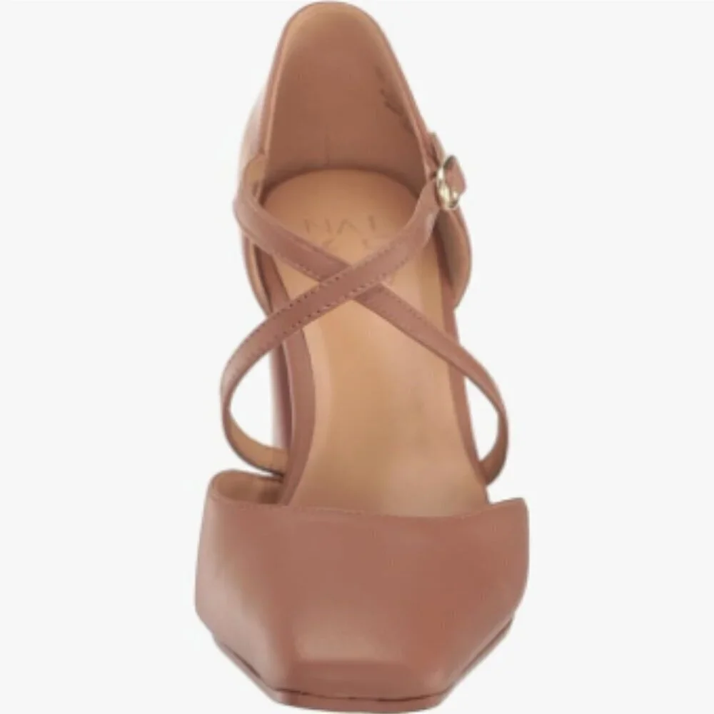Naturalizer Women's Leesha Strappy Closed Toe Block Heel Pump