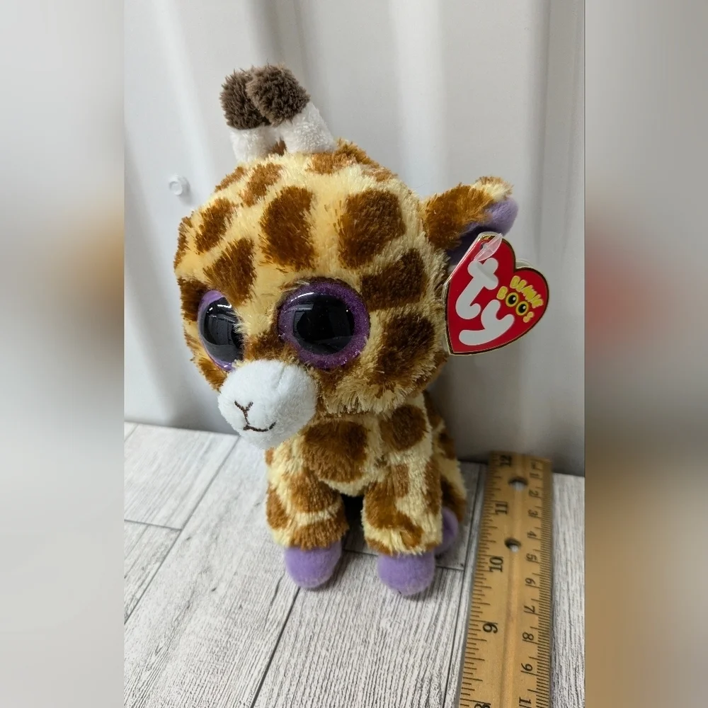 Ty Beanie Boos Giraffe Plush - Brown and Purple safari