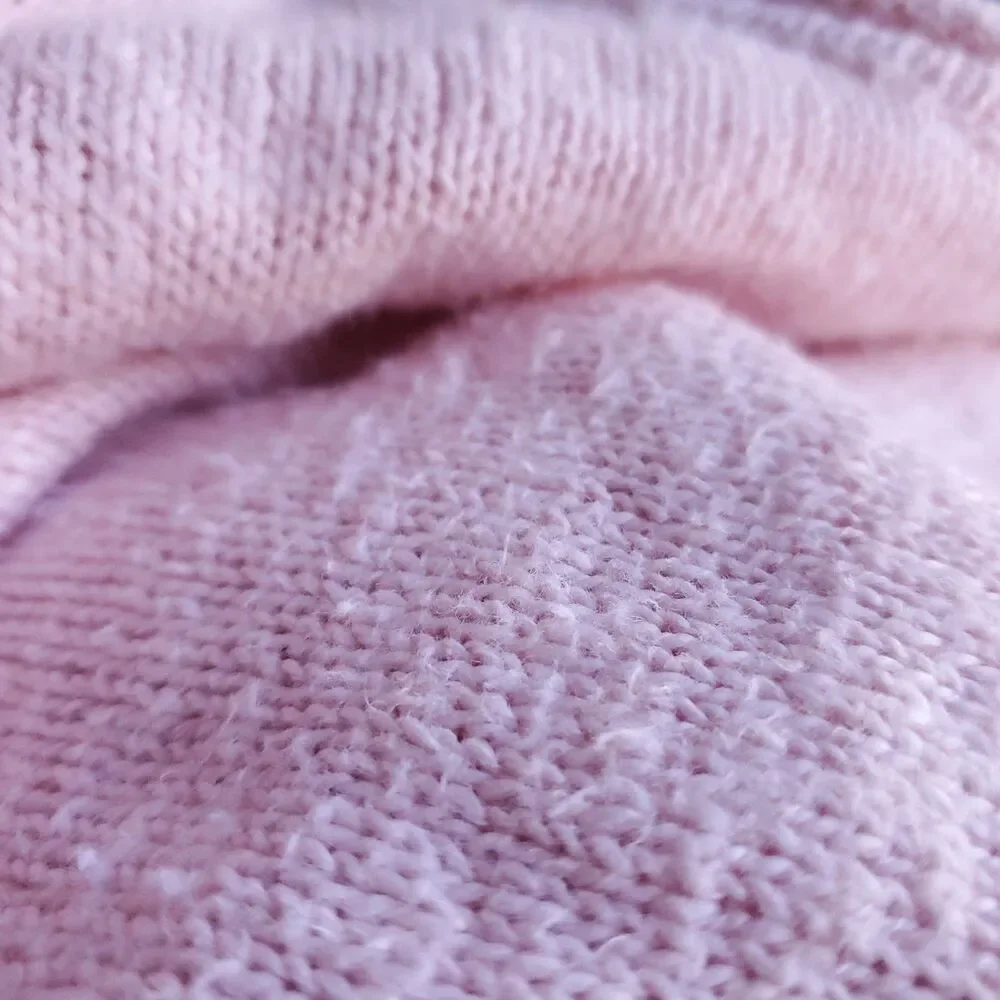 Lulu B Pink Roll Neck Sweater Womens XL 100% Cotton Asymmetrical Button Back