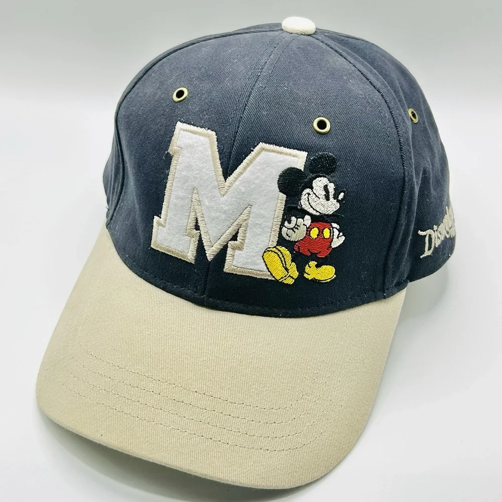 Mickey Mouse Disneyland Resort Parks M Logo 2-Tone Hat Cap Adjustable Strapback