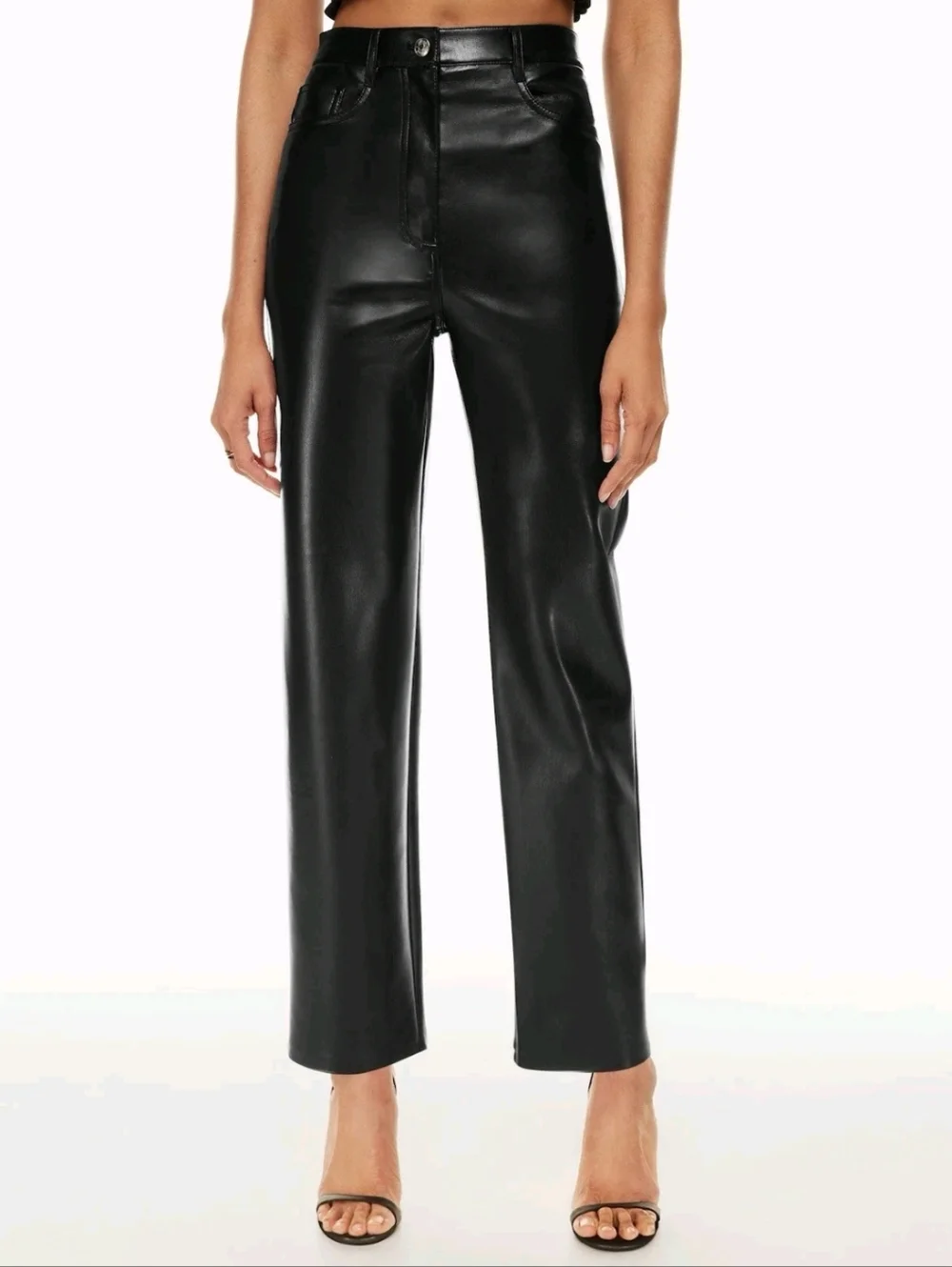 Aritzia Wilfred Melina Vegan Leather Pants - Black - Size 6