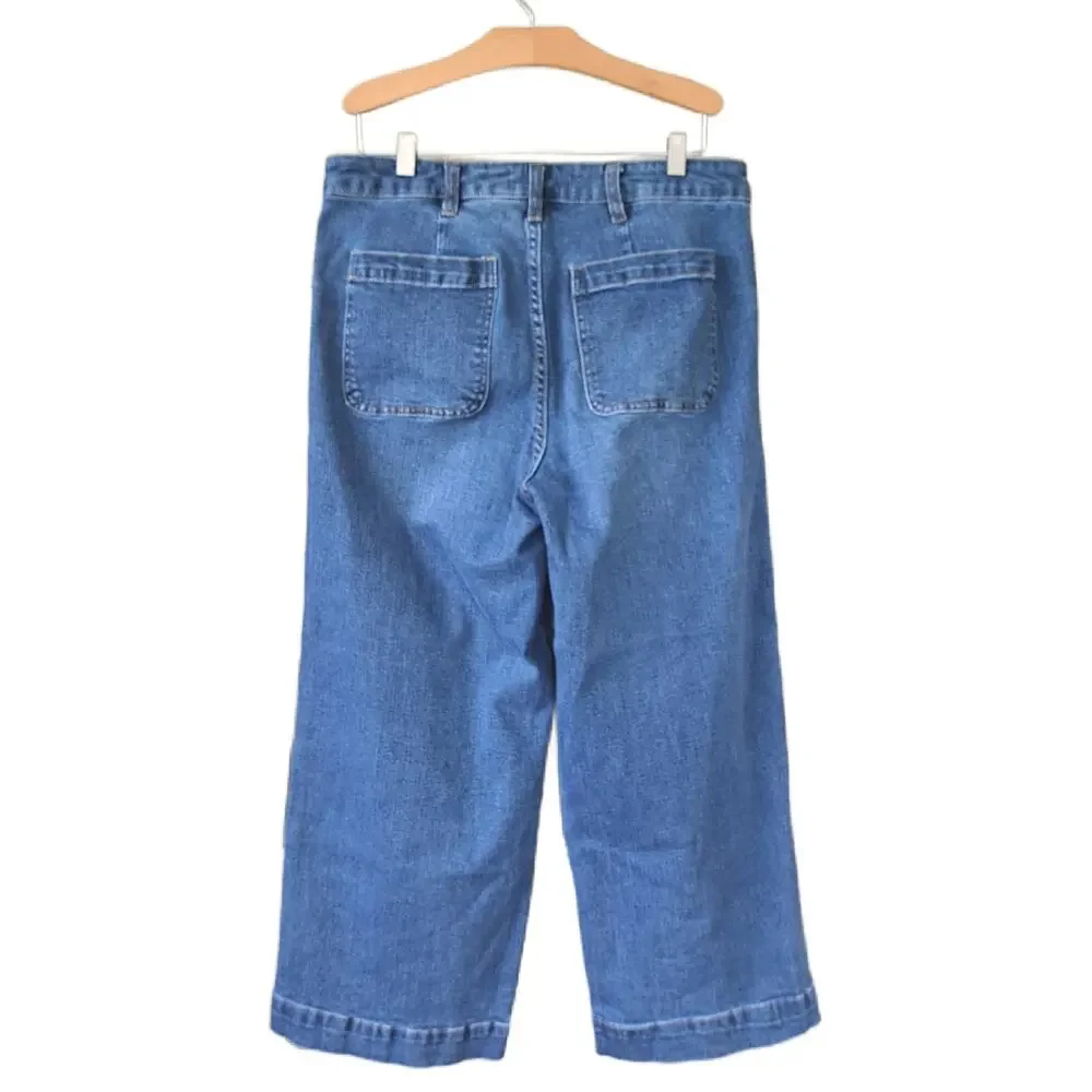 OAT New York Ultra-Wide-Leg High-Rise Crop Jeans Size 10 / 30