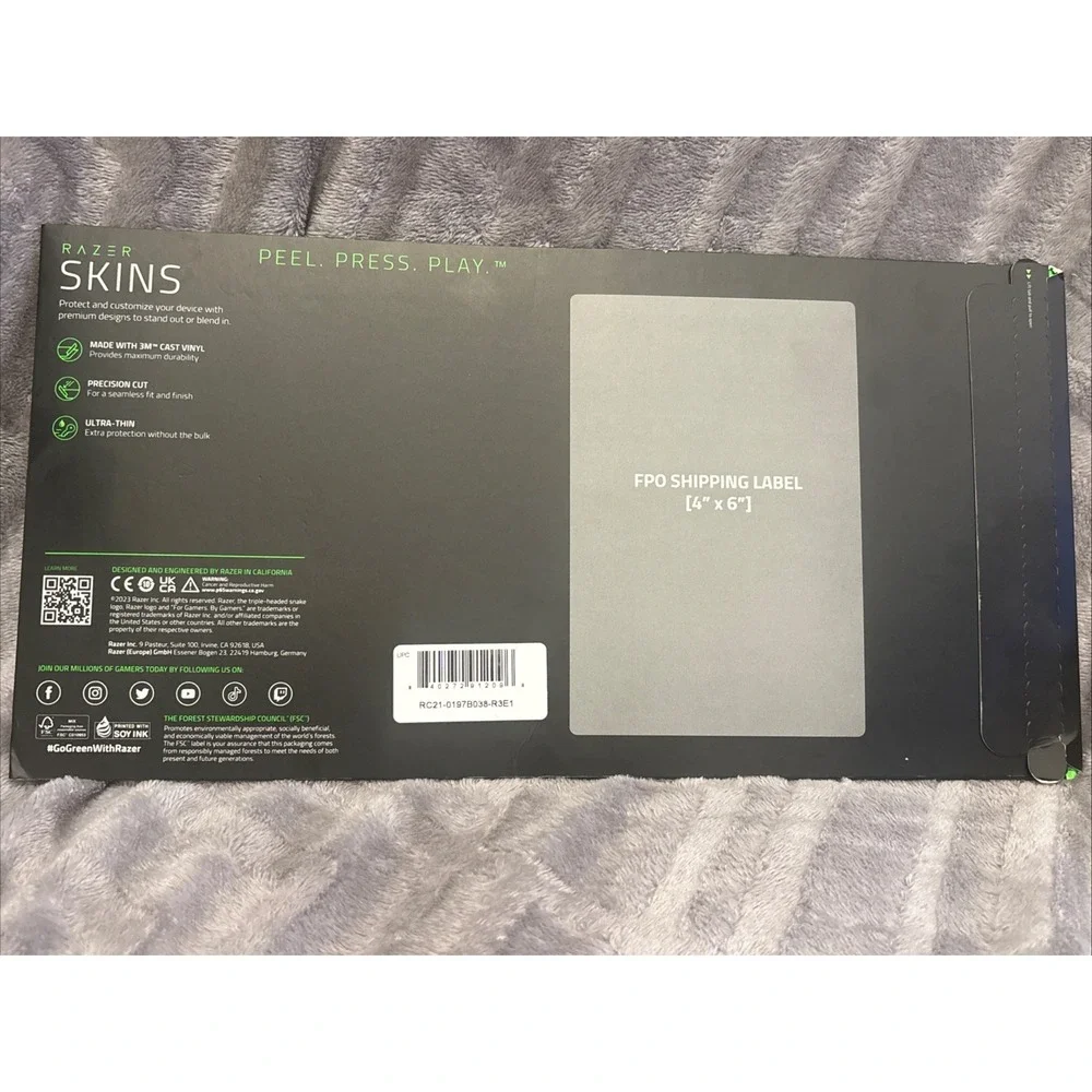Razer console skin