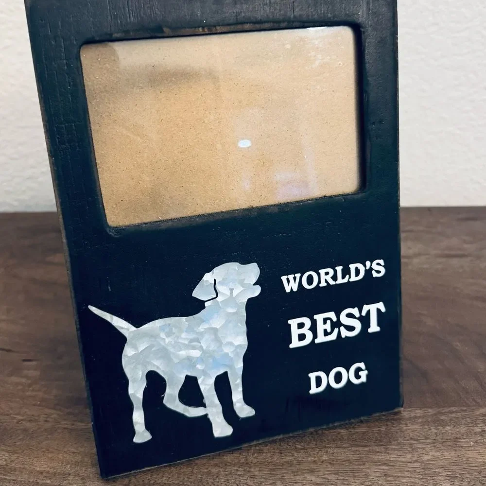 World’s Best Dog Farmhouse Wooden Picture Frame