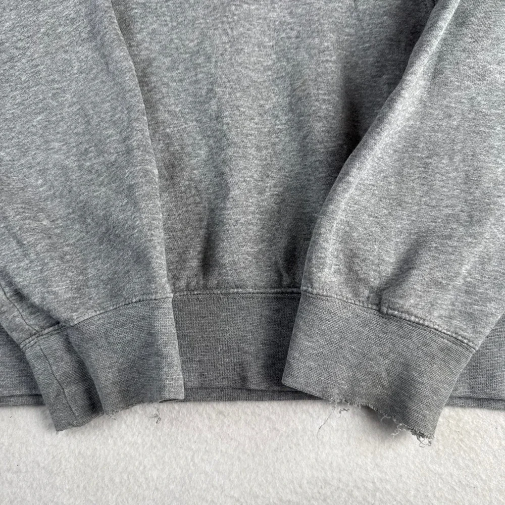Jordan Air Mens Pullover Hoodie Gray Jumpman Logo Sweatshirt Large Distressed
