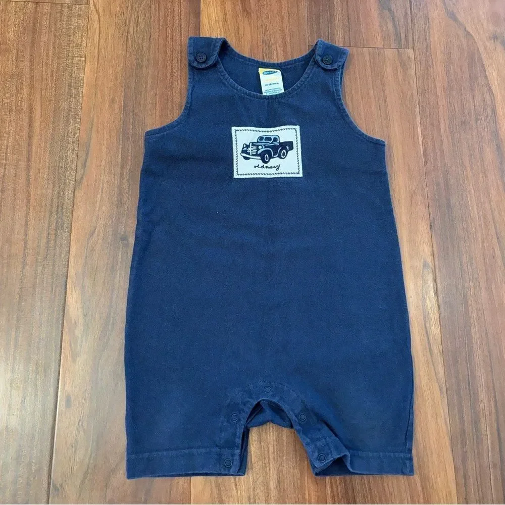 Old Navy vintage y2k 2003 navy car sleeveless romper