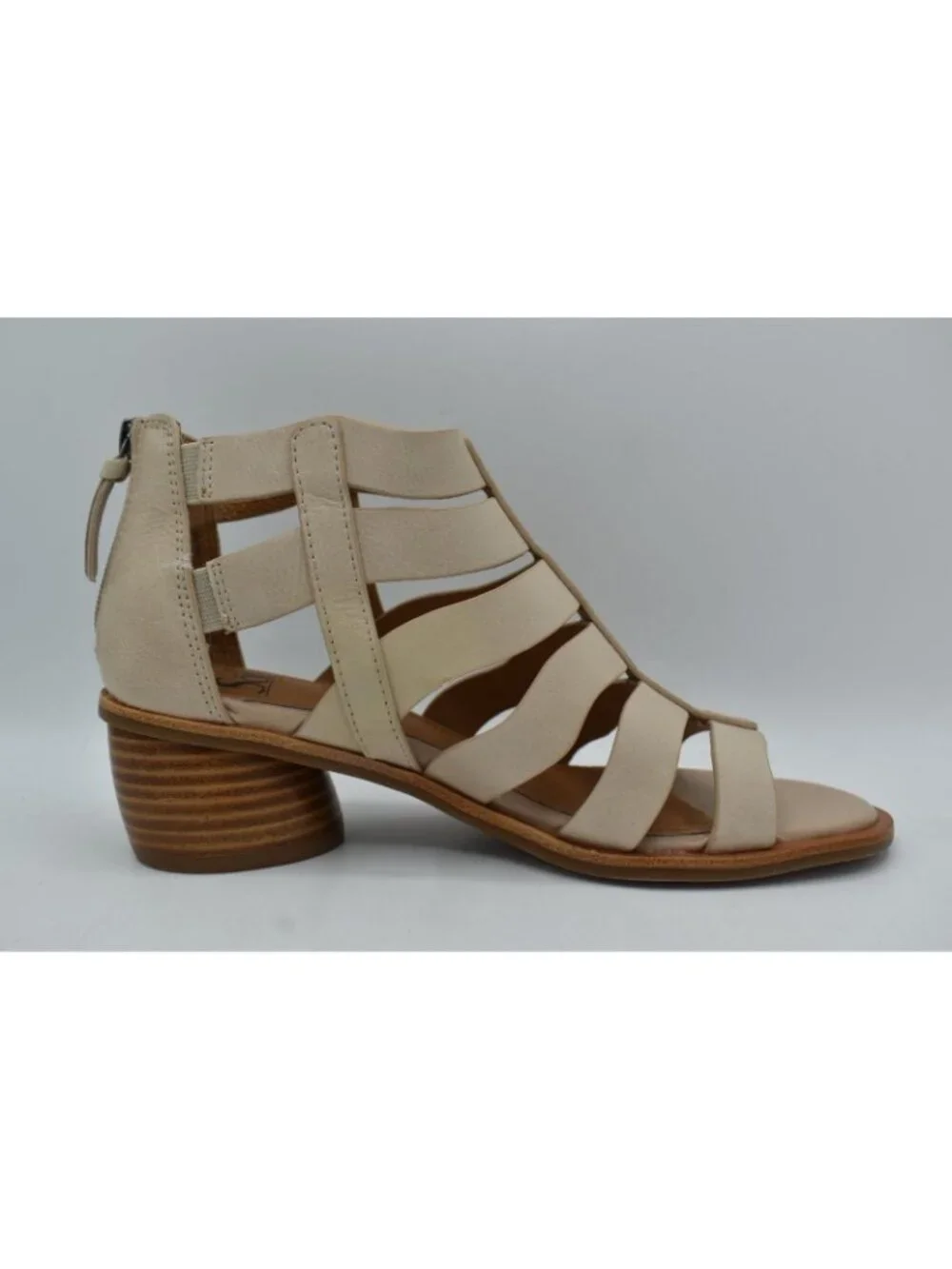 Sofft Womens Size‎ 9 Carmen Beige Leather Block Heel Gladiator Sandals Shoes