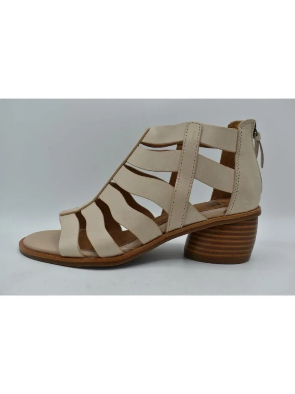 Sofft Womens Size‎ 9 Carmen Beige Leather Block Heel Gladiator Sandals Shoes