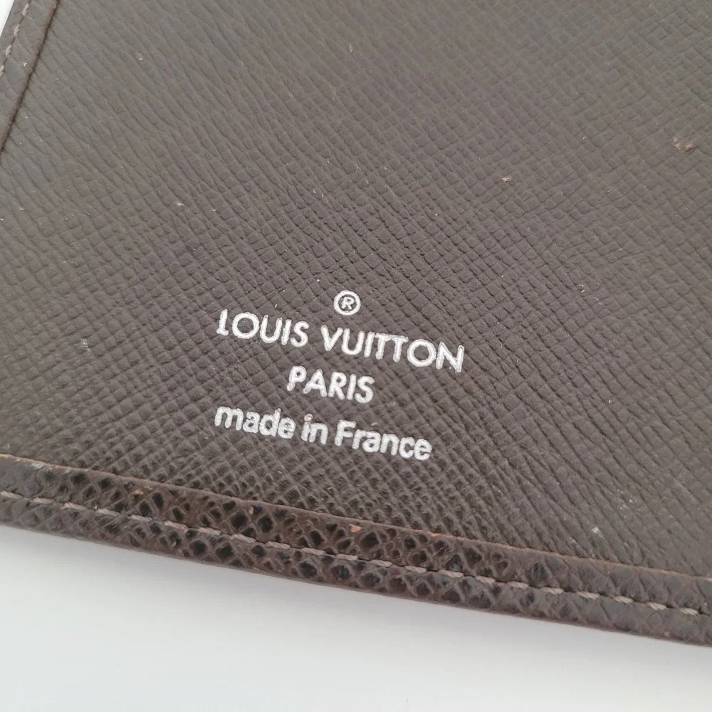 Louis Vuitton Taiga Long Wallet Ardoise Leather Bifold Card Holder MI1013 France