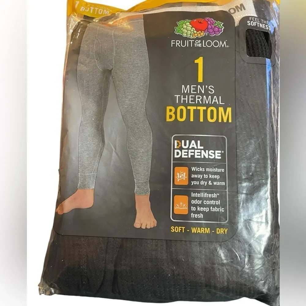 MENS THERMAL‎ BOTTOMS BY FRUIT OF THE LOOM, XL
