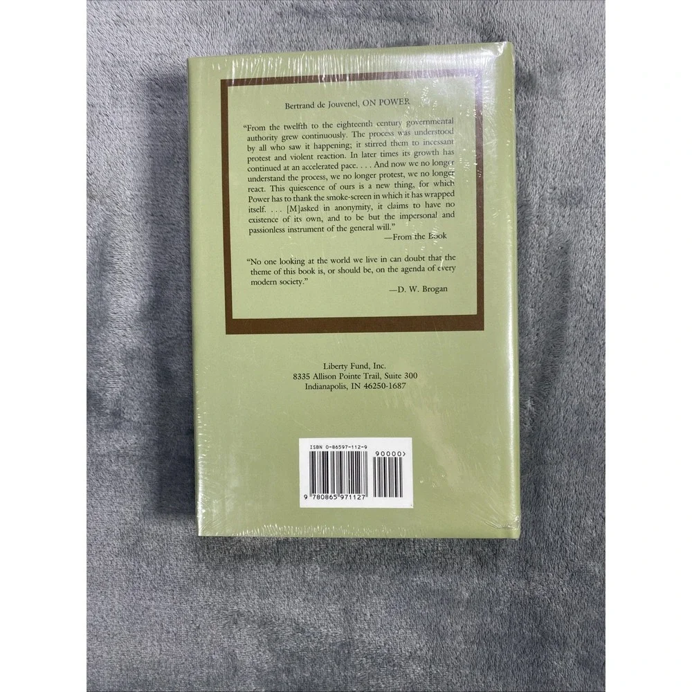 On‎ Power Natural History of Growth Book Bertrand De Jouvenel Liberty HC SEALED