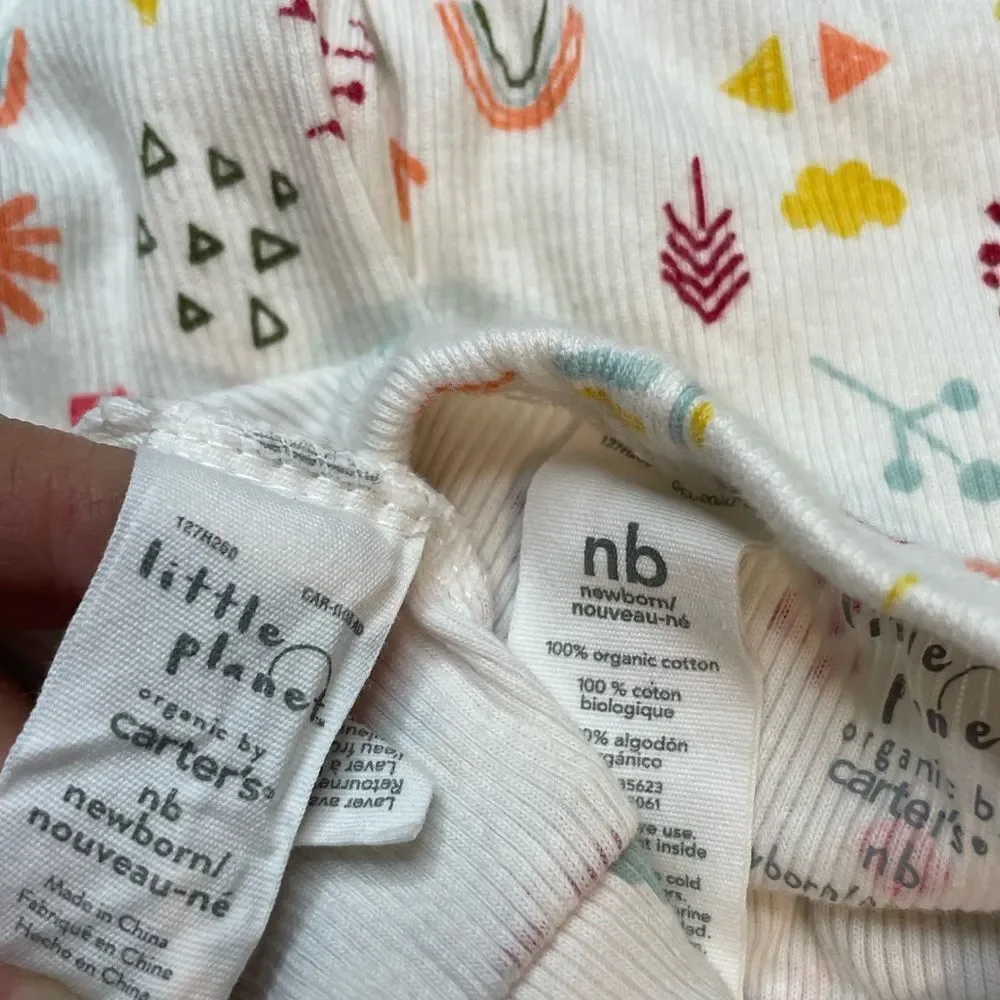 5 for $25🔥Carter's Organic Cotton Matching Pants &‎ Sock Hat Newborn