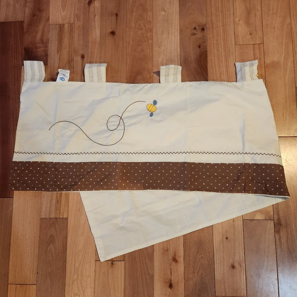 Disney Baby Bee Curtain Valance 58x14 Neutral Nursery Window Panel