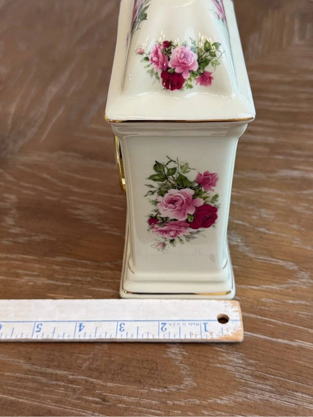 Vintage Formalities by Baum Bros Victorian Rose Carriage Clock