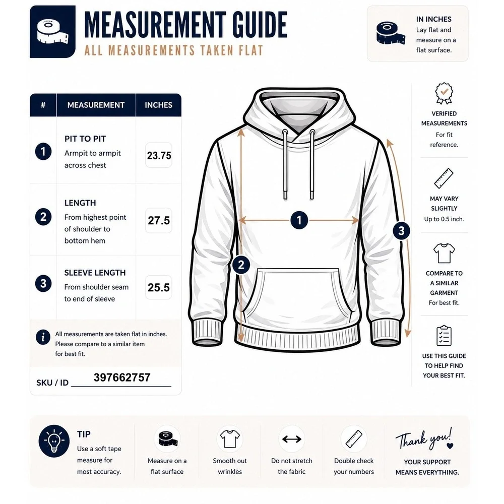 The North Face measurements pit