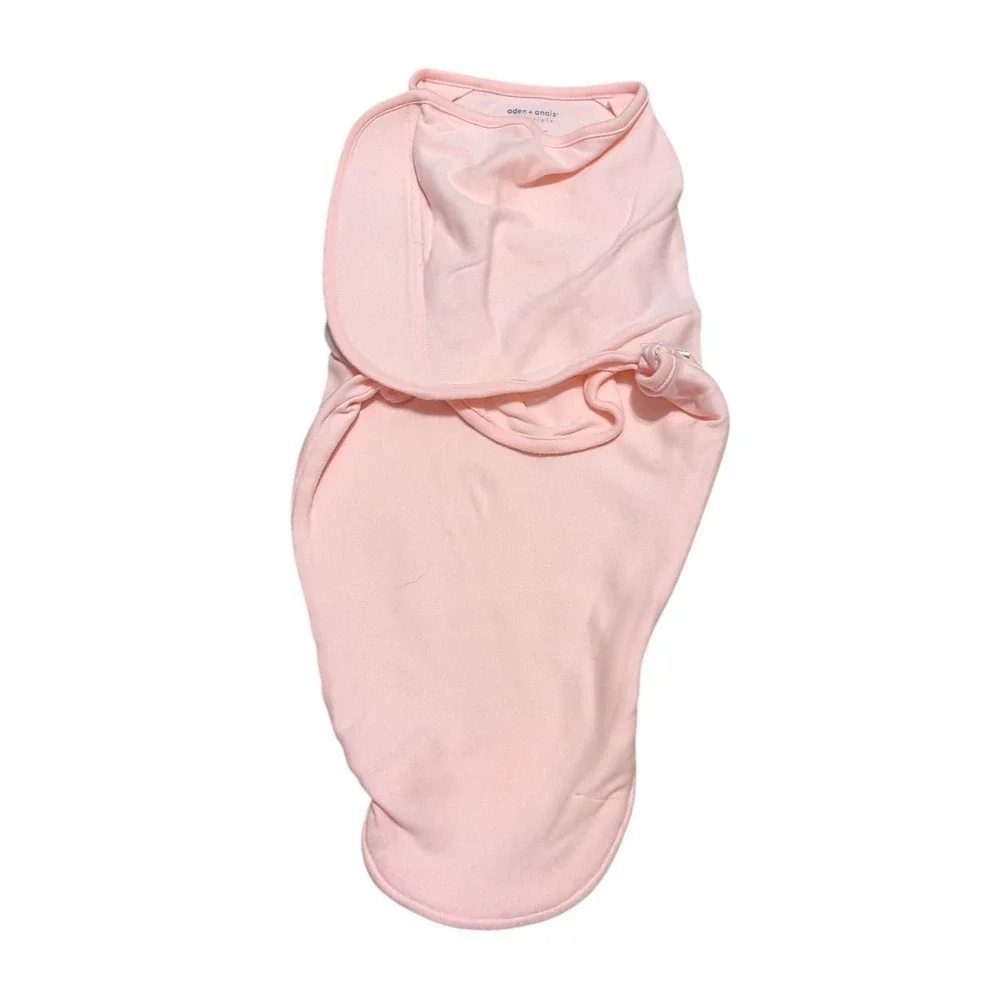 Aden + Anais Pink Sleep‎ Sack Swaddle Wrap Zipper Hook and Loop 0-3M Essentials