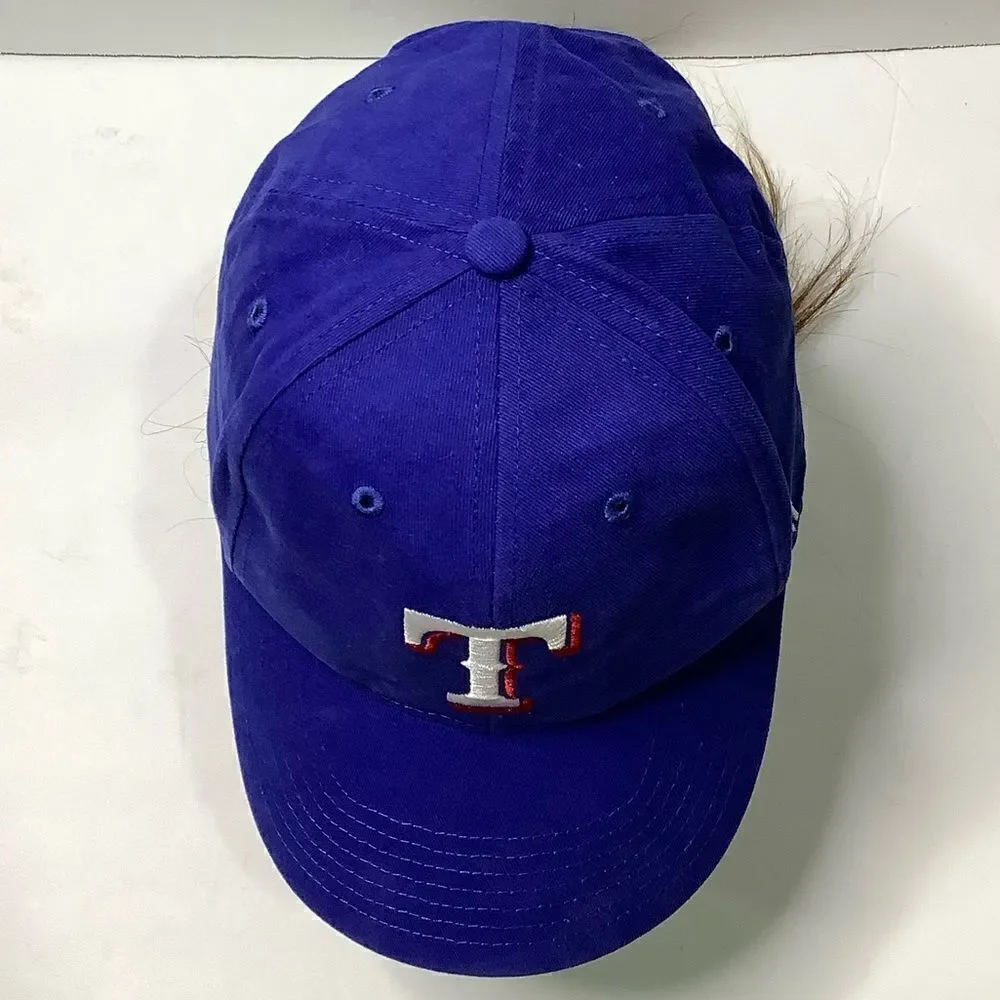 47 Brand Texas Ranger Kids Blue/White Baseball Cap Hook & Loop