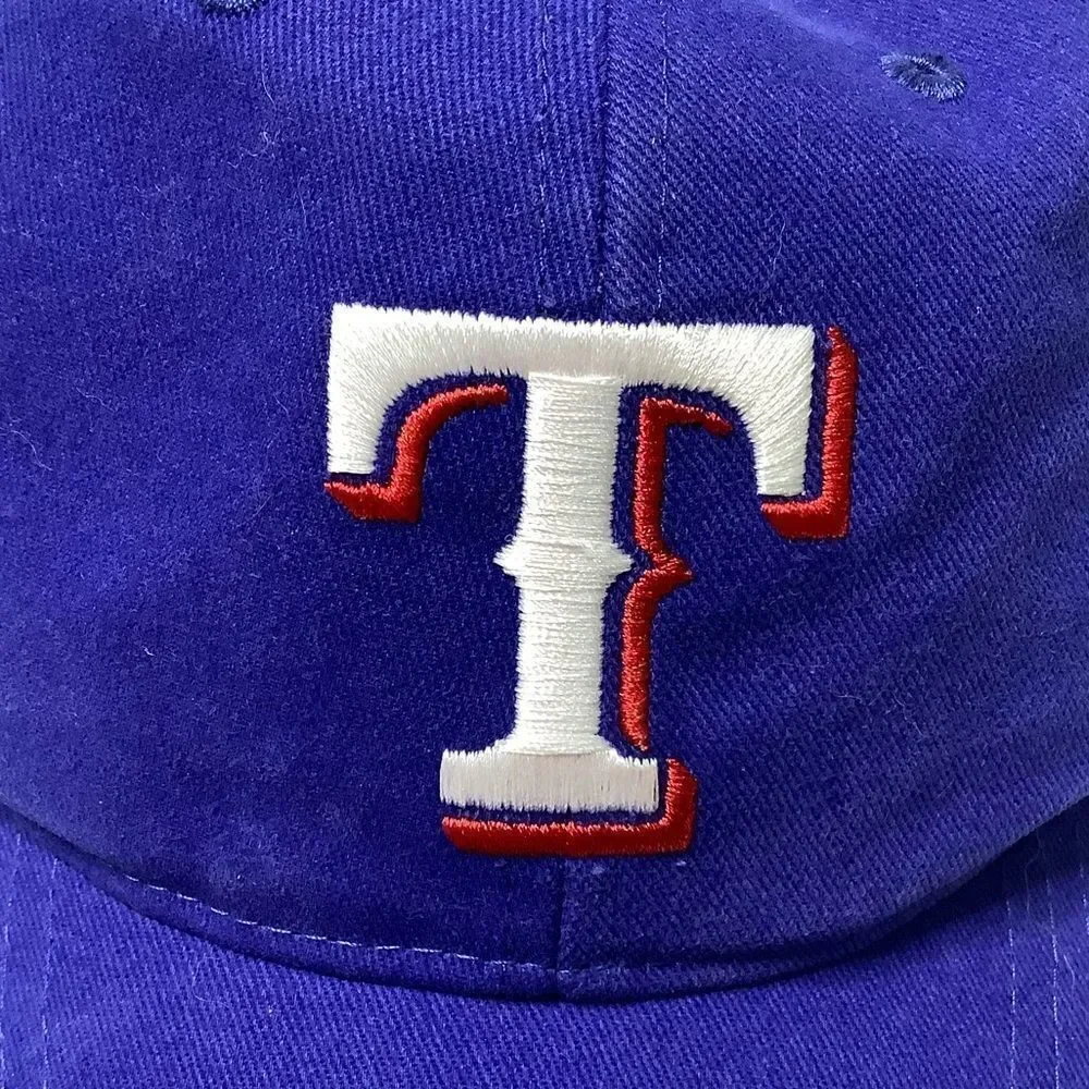 47 Brand Texas Ranger Kids Blue/White Baseball Cap Hook & Loop