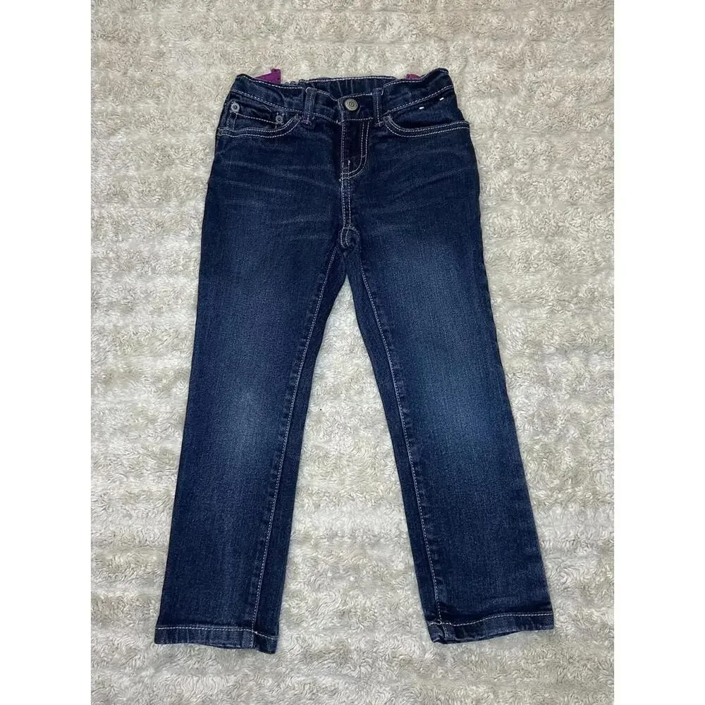 Gymboree classic medium wash adjustable waist straight leg denim jeans Size 5
