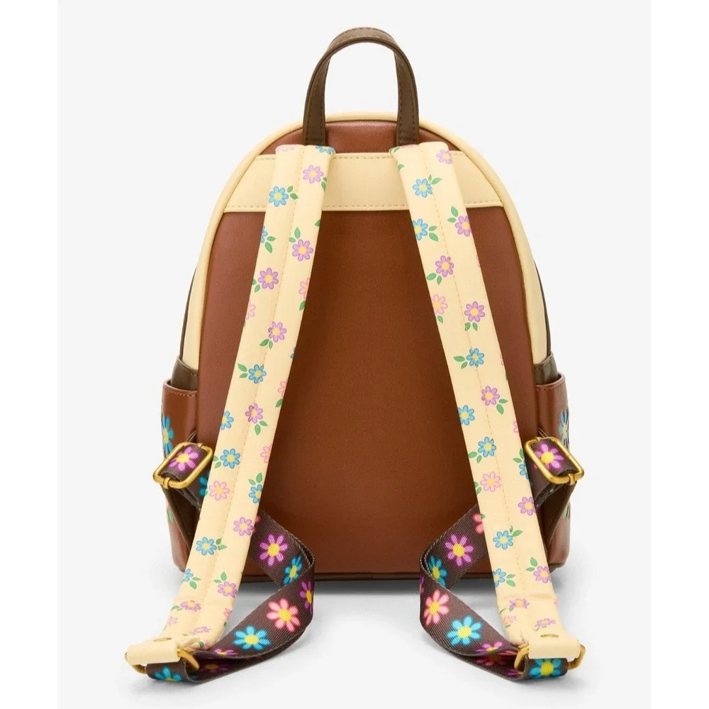 Loungefly Disney Tangled‎ Pascal Chameleon Floral Mini Backpack Bag