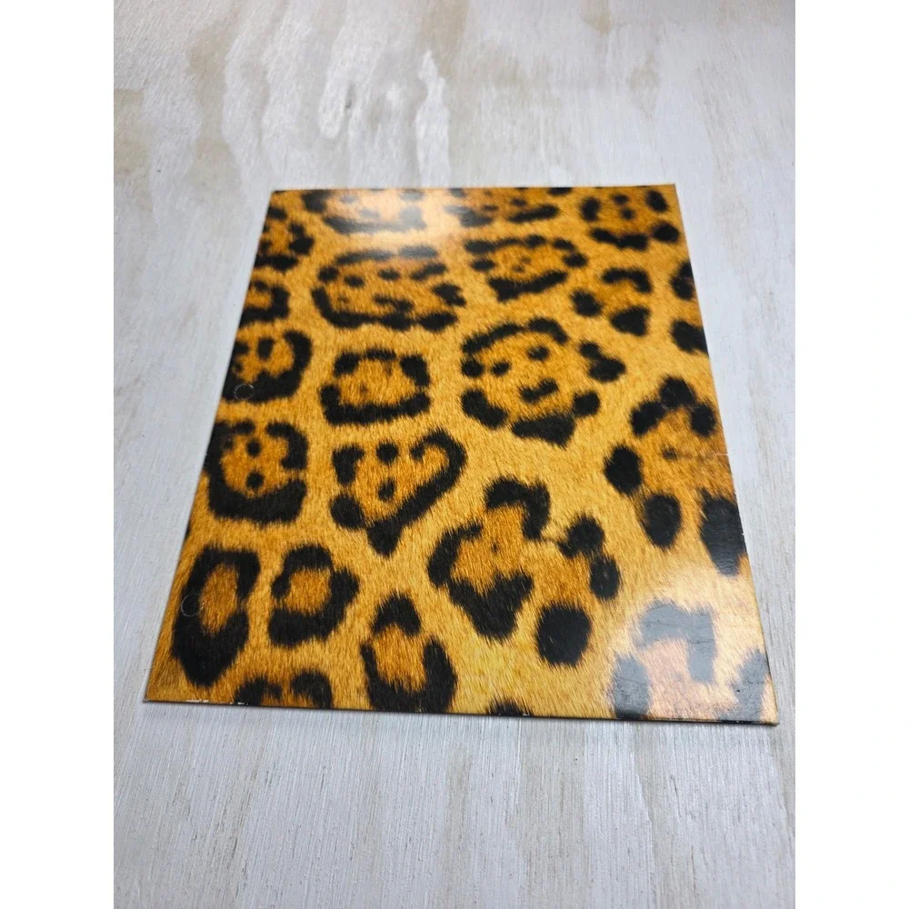 Vintage 2000 Duo-Tang Leopard Print Pocket Folder Y2K Animal School Supply
