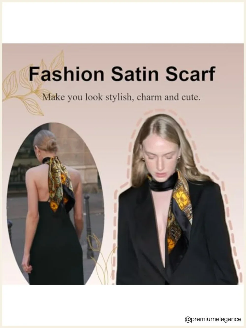 Women's Silk-Like Square Head Scarf 35