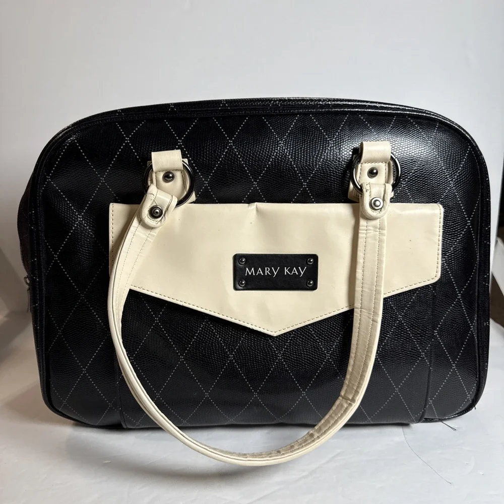 Mary Kay Cosmetic Makeup Travel Bag Tote Duffle Consultant Black‎ 16x12