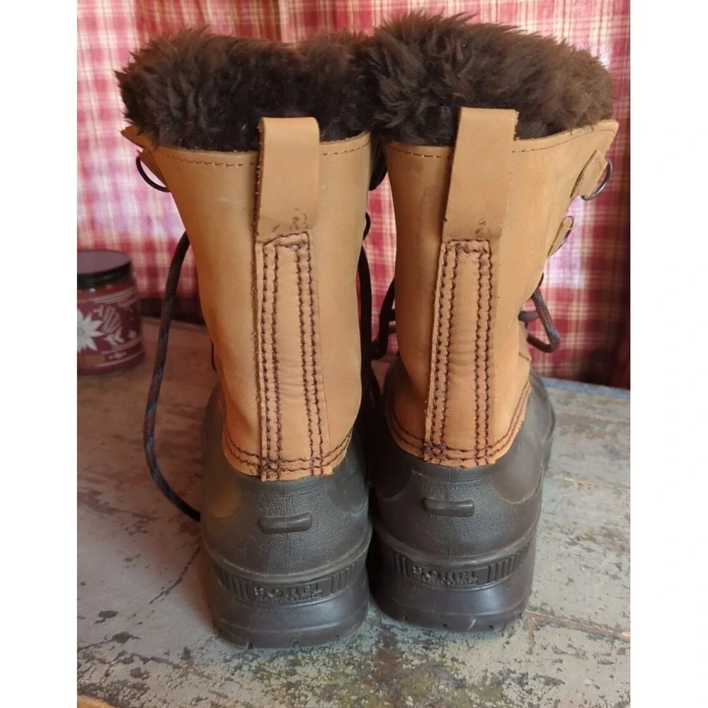 Sorel Badger Boots Woman's 11 Mid Calf Duck Boots Rubber &‎ Leather