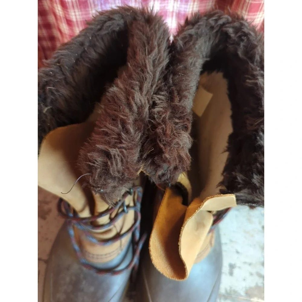 Sorel Badger Boots Woman's 11 Mid Calf Duck Boots Rubber &‎ Leather