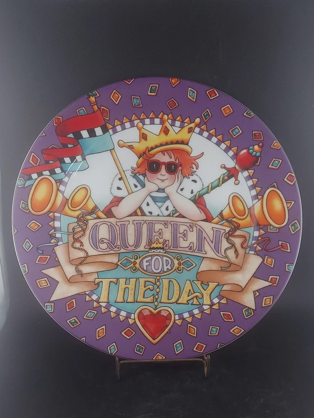 Mary Engelbreit Queen for the Day Decorative Party Plate - 10.5