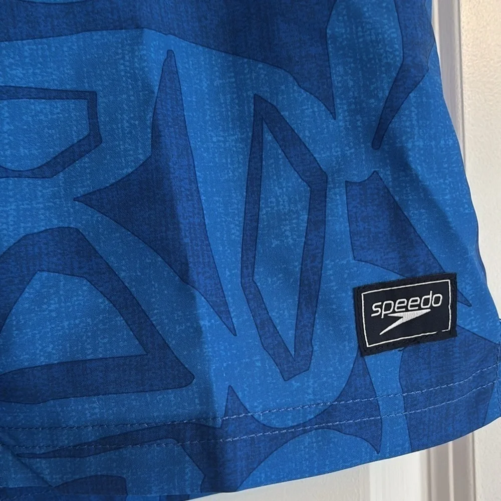 NWT Speedo Men's Swim Trunk Knee Length Boardshort Bondi Printed, 20