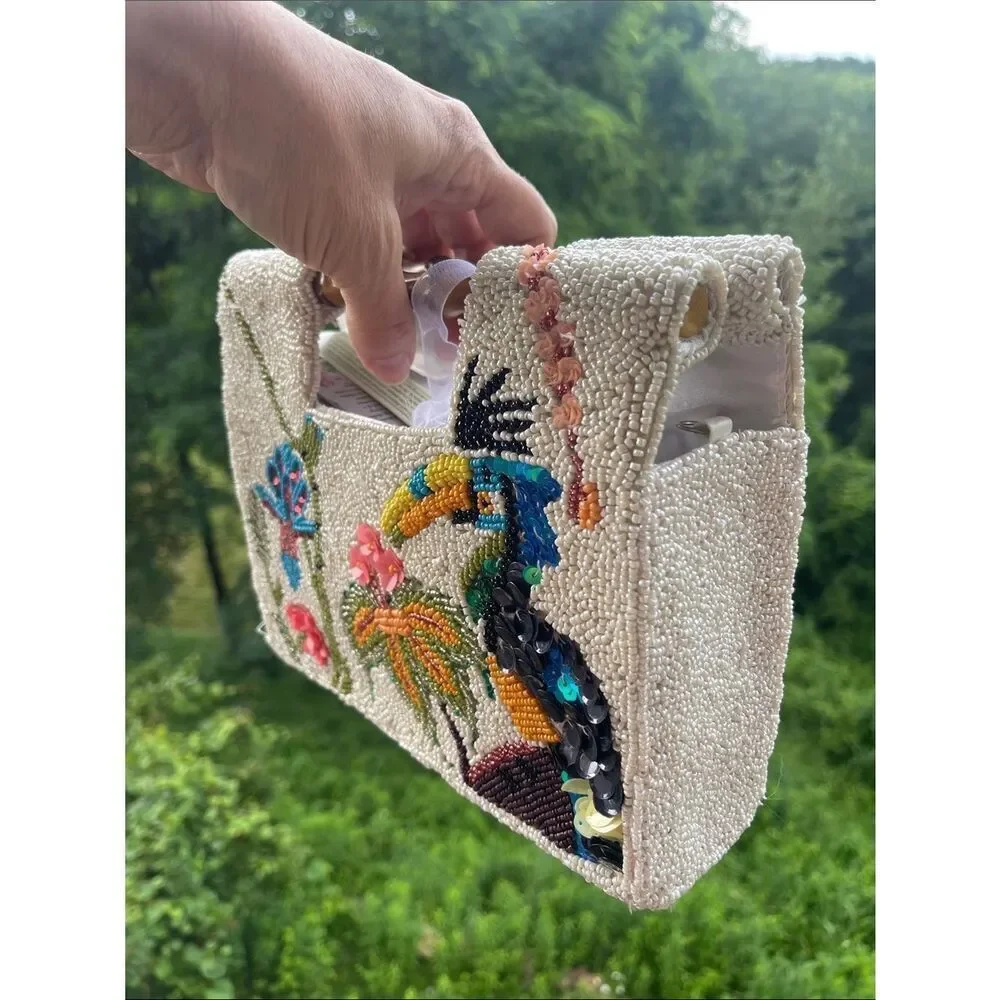 No Brand cream beaded