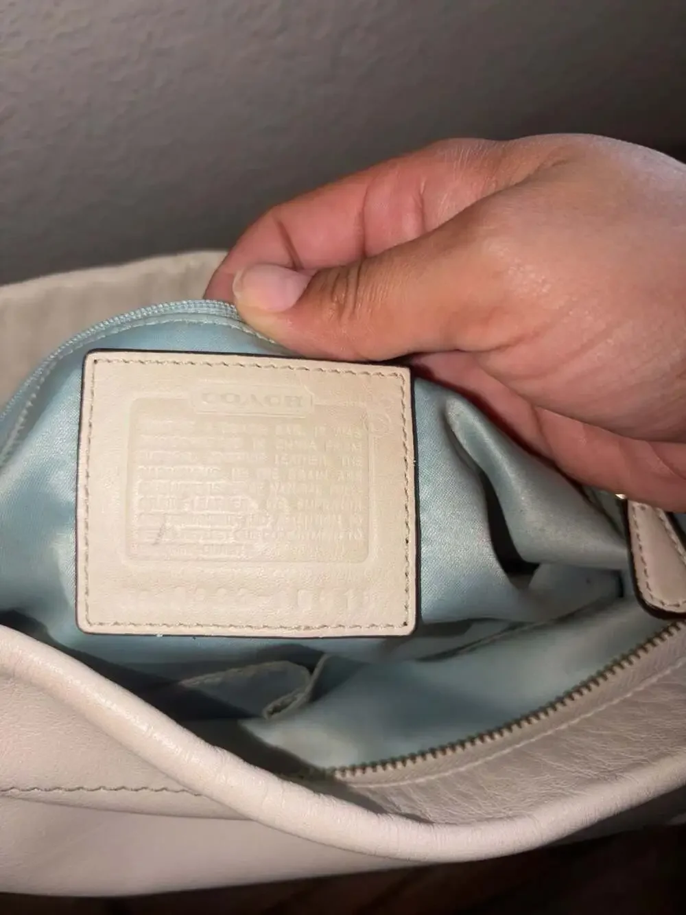 Coach cream leather