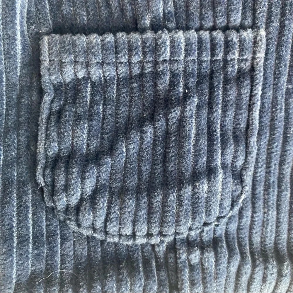 Vintage Arizona Jean Company Original Boys Sz 6/6X Corduroy Vest Blue Full Zip