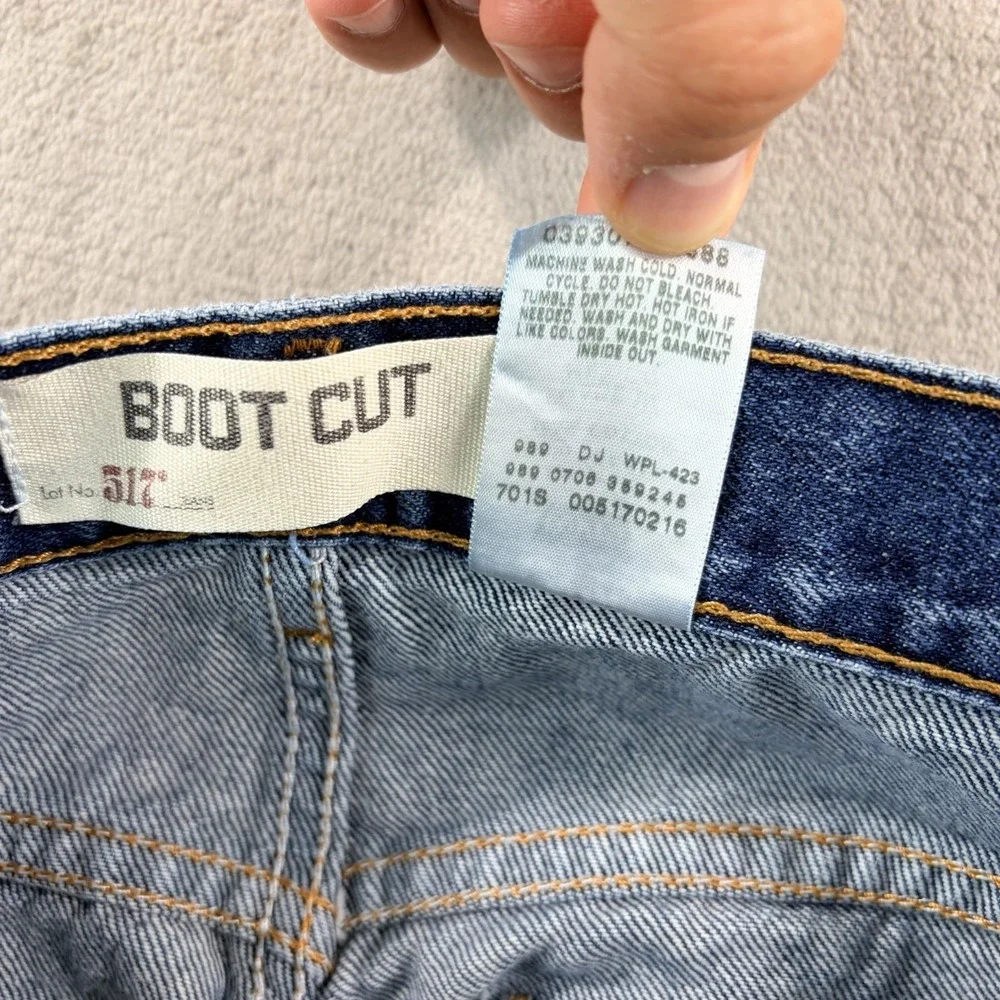 Vintage Levis 517 Bootcut Denim Pants Jeans Men 33x32 Blue Western Cowboy‎ Y2K
