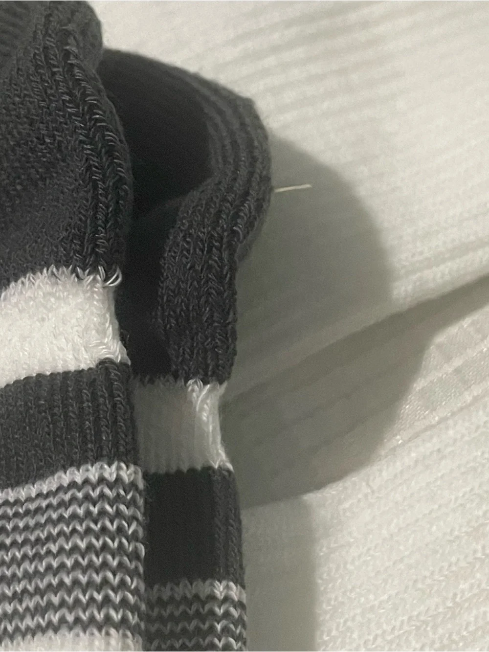 Under Armour White Crew Athletic Socks with Gray Accents