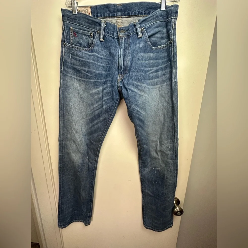 Polo Lauren Ralph Varik Men’s Cotton Denim Jeans In‎ Stratford Wash Size 33x32