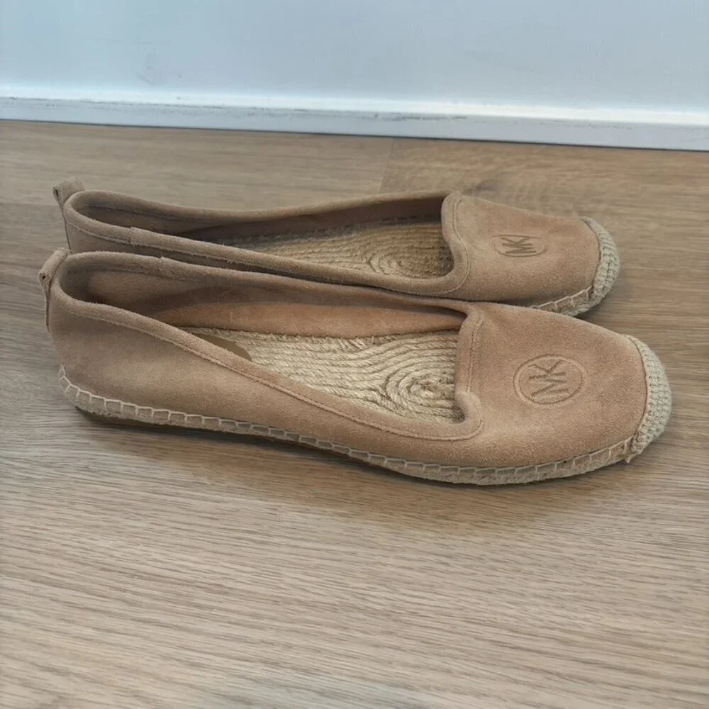 ** Michael Kors Espadrilles Tan Leather Suede 8.5