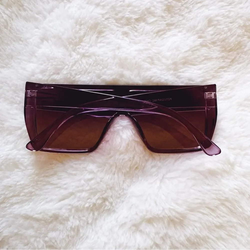 Greta Light Purple Oversized Statement Sunglasses