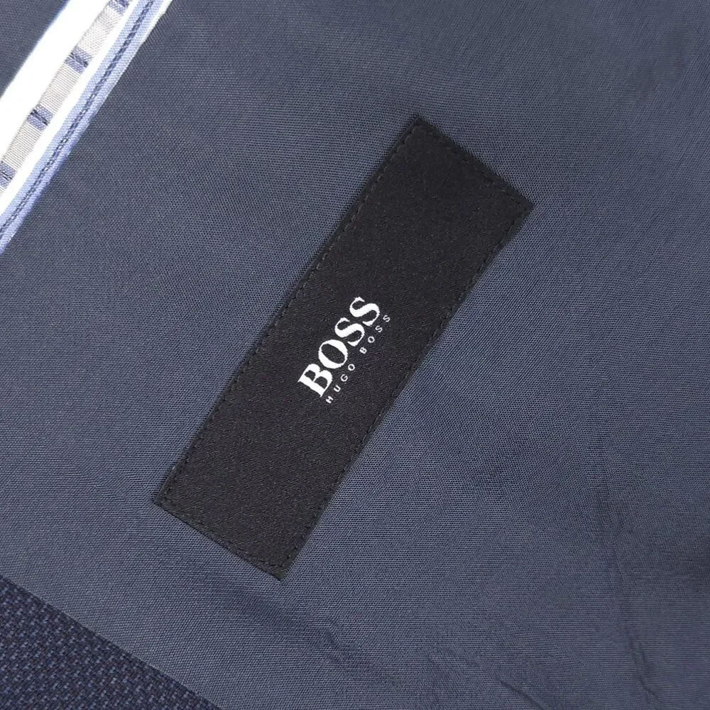 HUGO BOSS Mens Sport Coat Blazer‎ 46R Navy Virgin Wool THE GRAND US 10136292