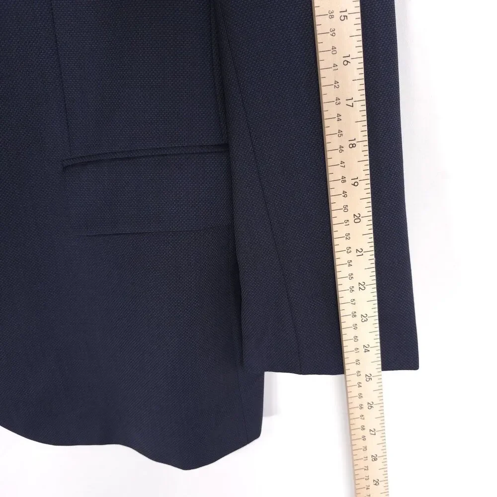 HUGO BOSS Mens Sport Coat Blazer‎ 46R Navy Virgin Wool THE GRAND US 10136292