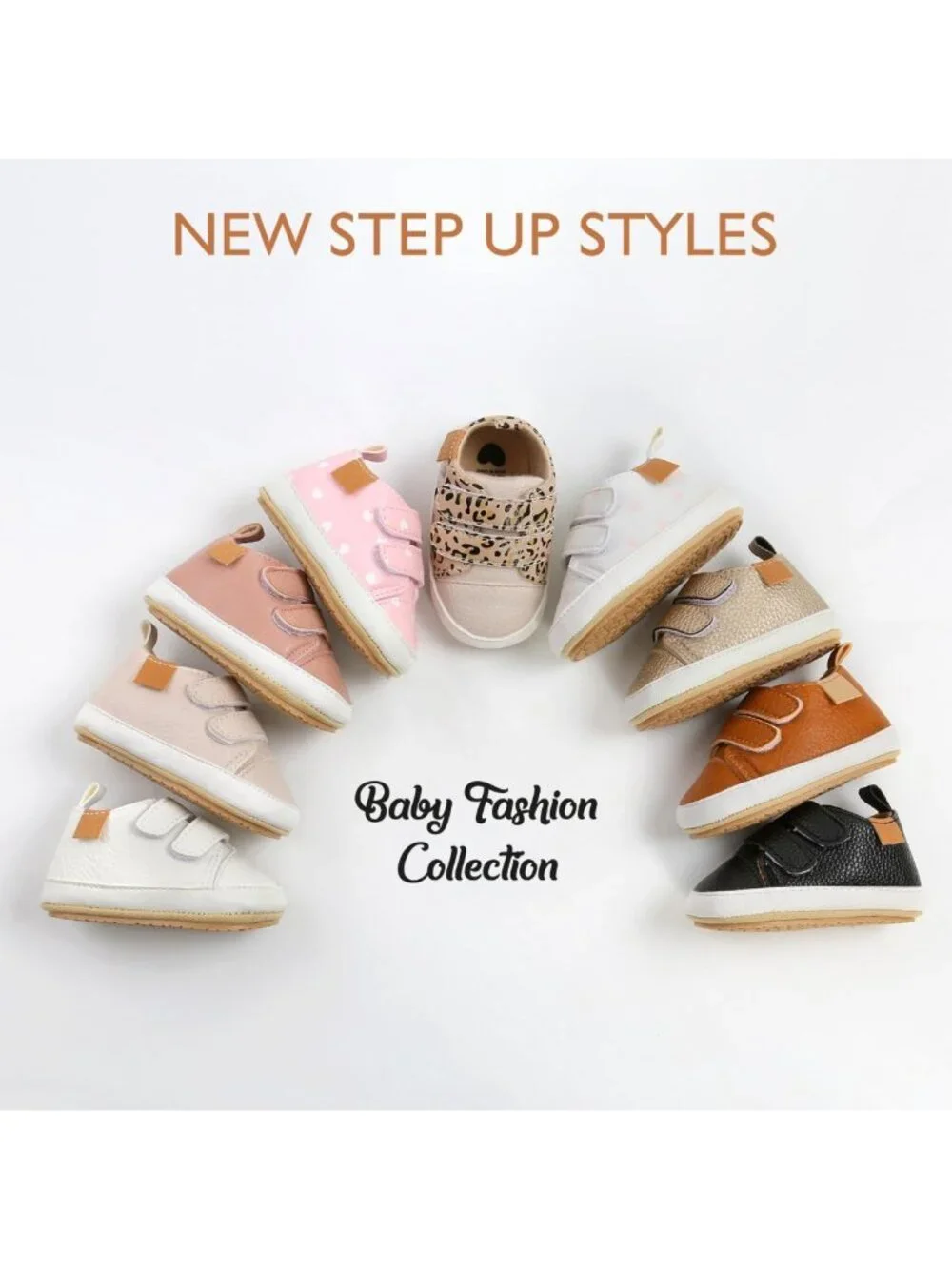 Non-Slip High-Top Infant Sneakers | PU Leather Toddler Walking Shoes & Crib