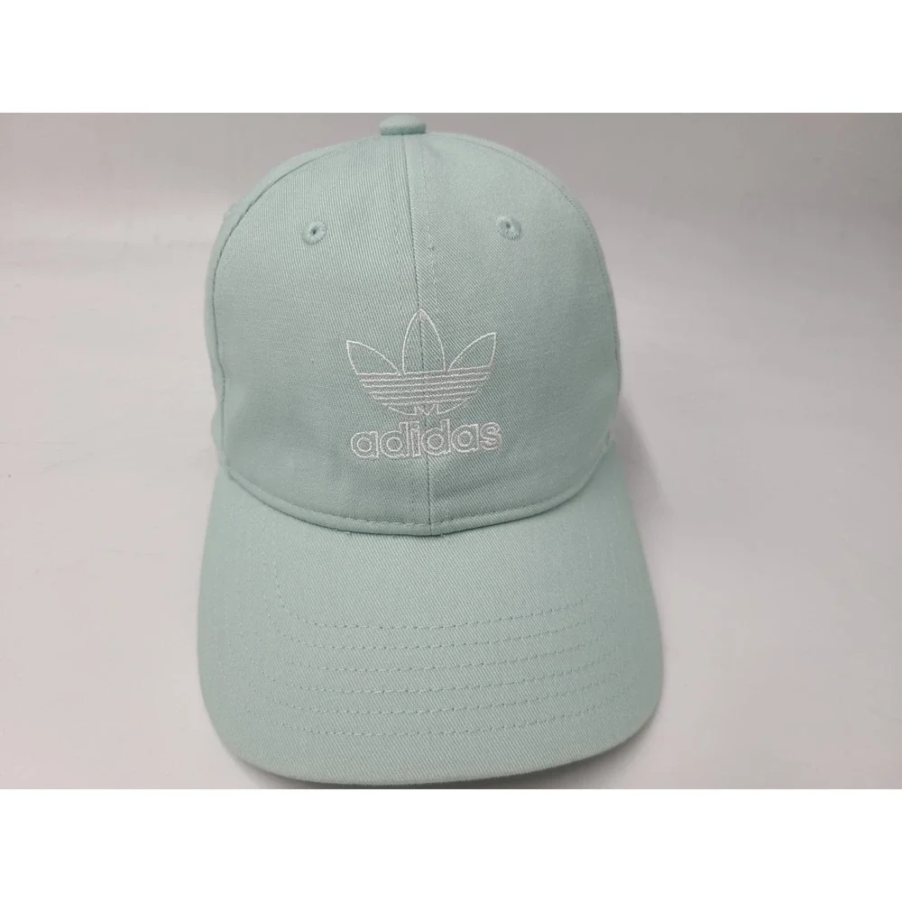 Women Adidas Trefoil‎ OSFW Strapback Adjustable Hat Cap Cotton Casual Mint White