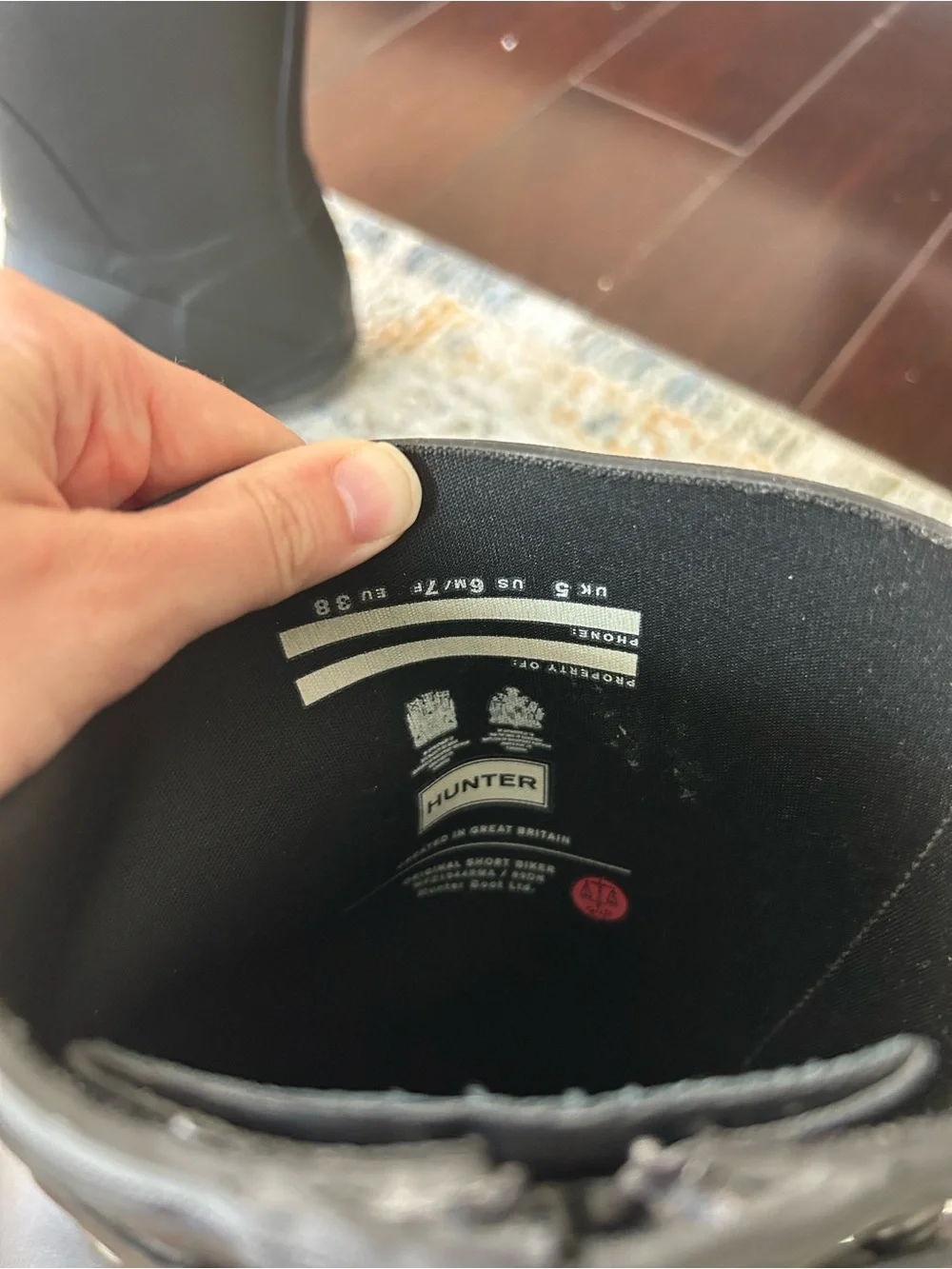 Hunter waterproof rubber