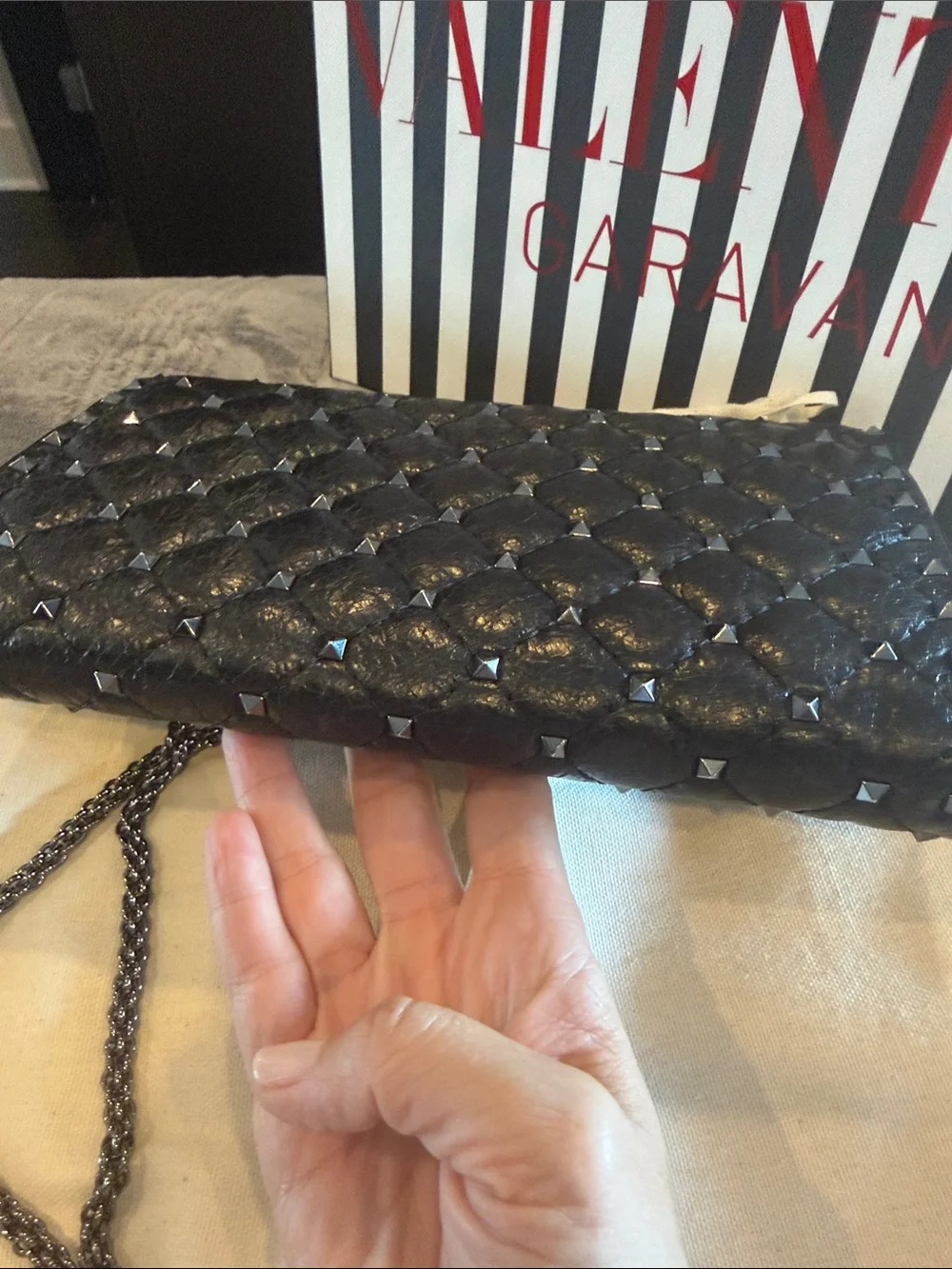 Valentino Garavani black quilted