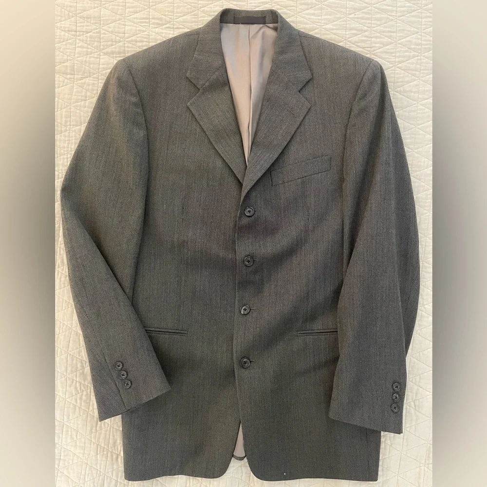 GIVENCHY MONSIEUR Made in USA Vintage 4-Button Wool‎ Jacket Size 40 L