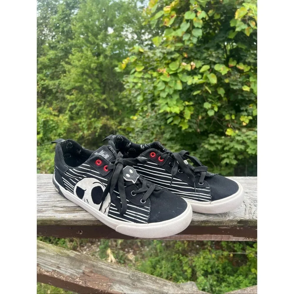 Nightmare Before Christmas Mens Sz 12 Low Top Jack Skellington Sneakers