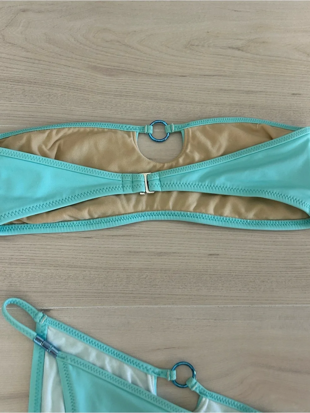 light blue y2k jlo bikini set